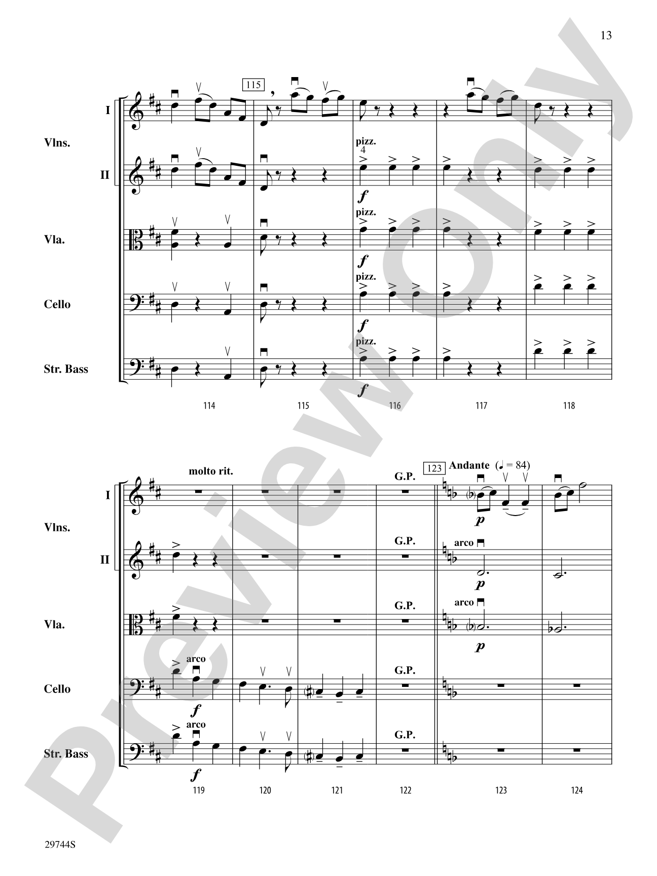 A Southwest Serenade: String Orchestra Conductor Score & Parts