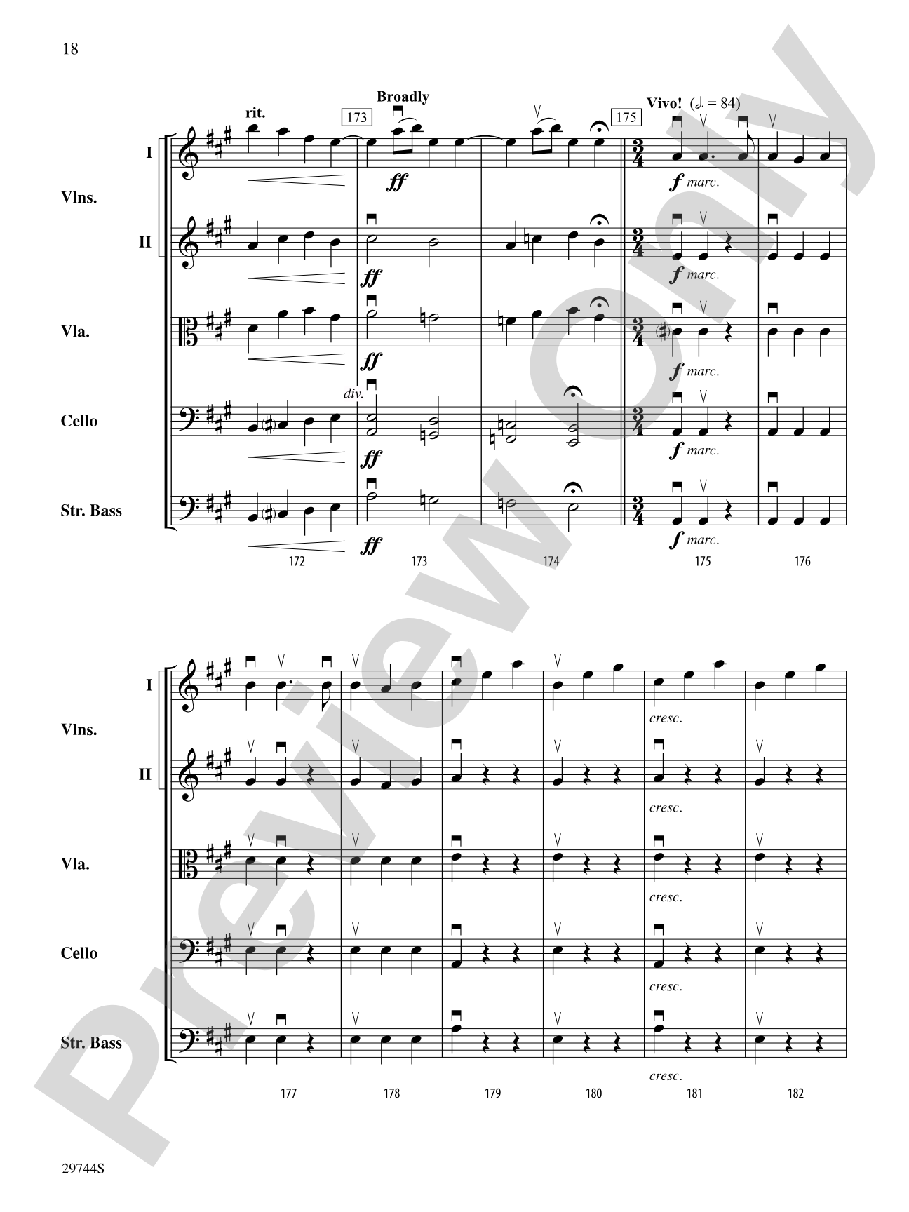 A Southwest Serenade: String Orchestra Conductor Score & Parts