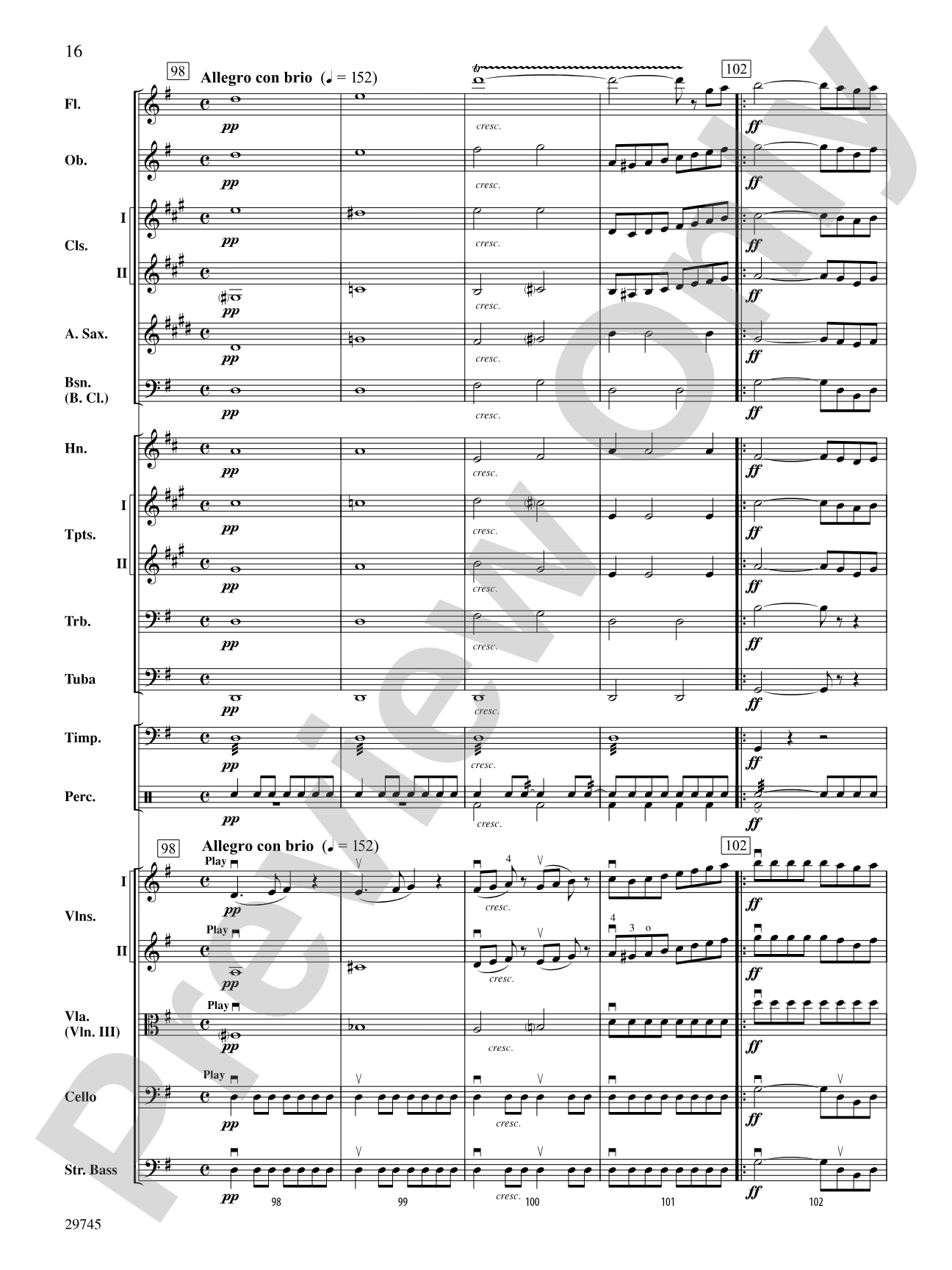 Egmont Overture: Full Orchestra Conductor Score & Parts