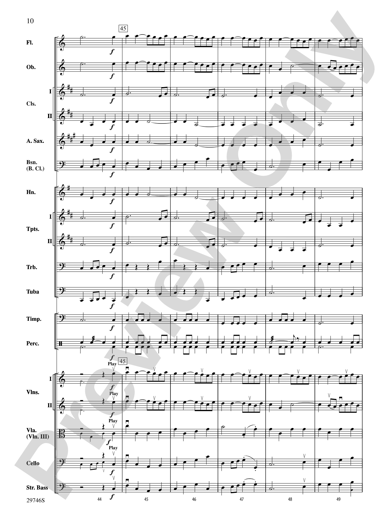 La Rejouissance (from Royal Fireworks Music): Full Orchestra Conductor Score & Parts