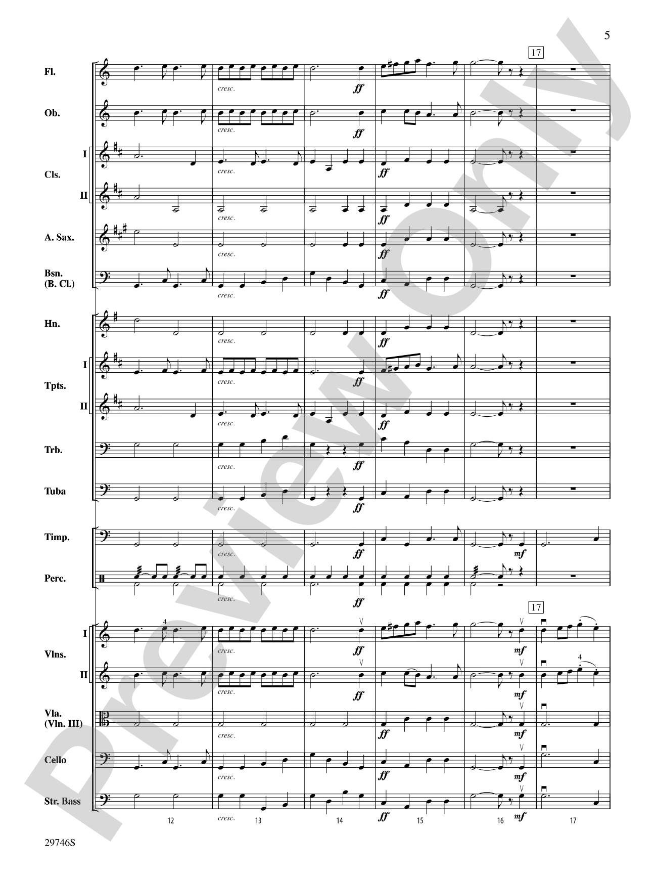 La Rejouissance (from Royal Fireworks Music): Full Orchestra Conductor Score & Parts