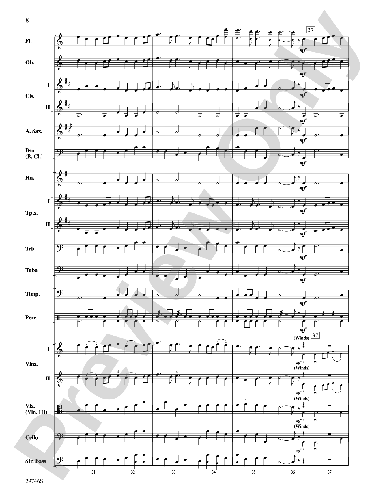La Rejouissance (from Royal Fireworks Music): Full Orchestra Conductor Score & Parts