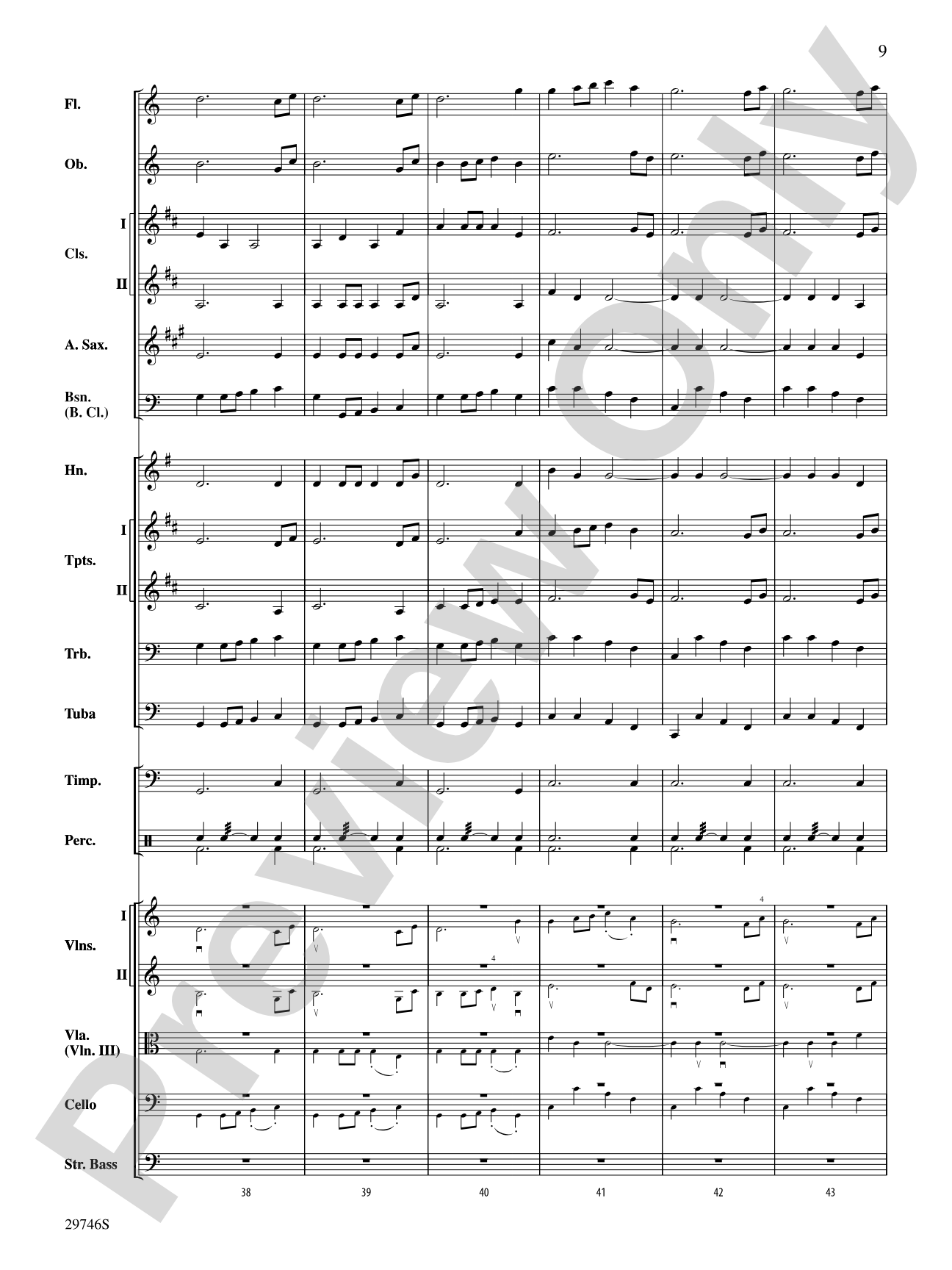La Rejouissance (from Royal Fireworks Music): Full Orchestra Conductor Score & Parts