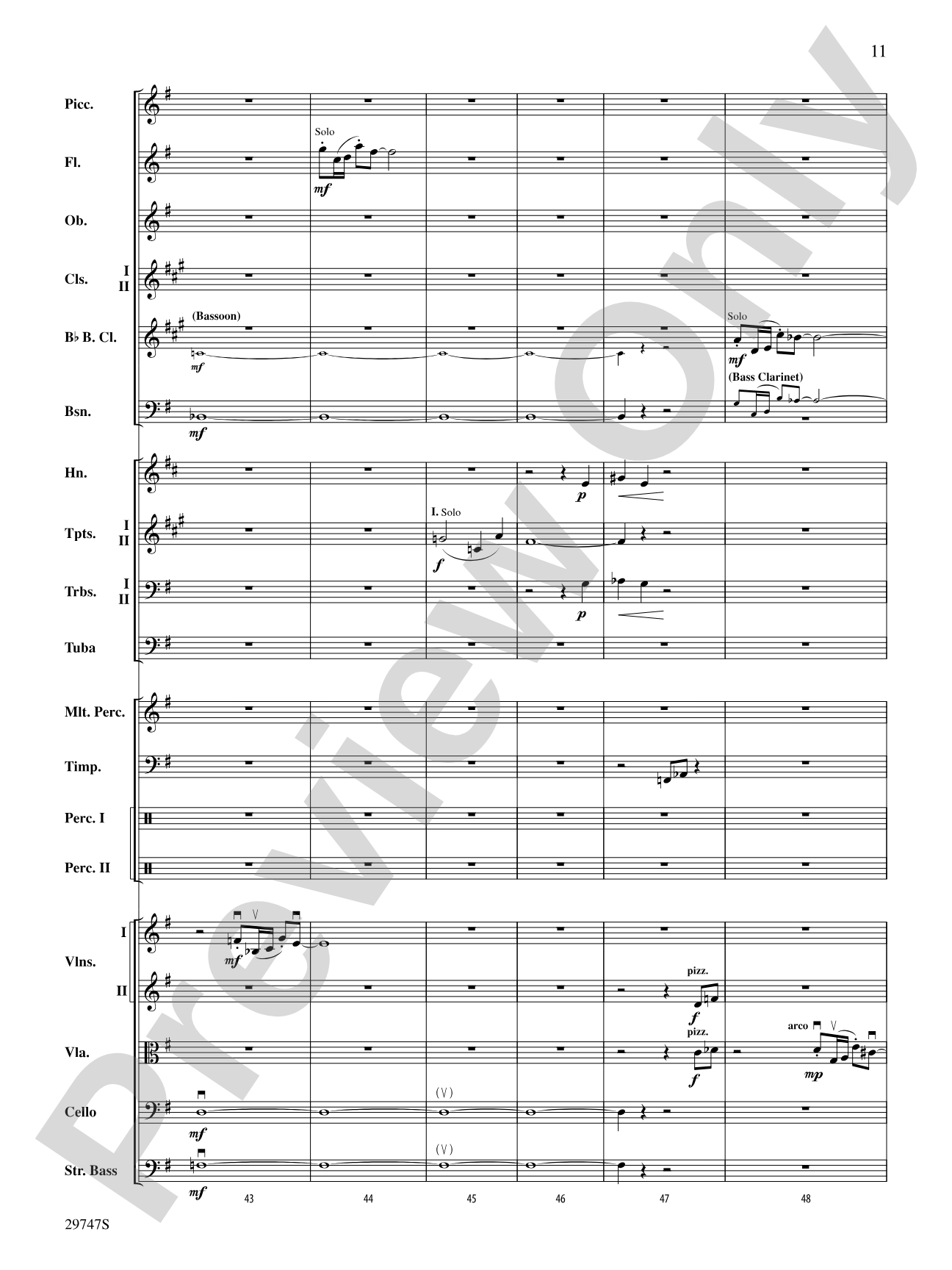 Soliloquy for Orchestra: Full Orchestra Conductor Score & Parts
