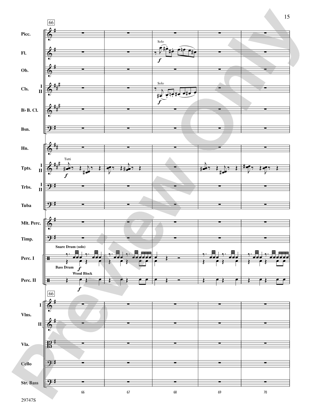 Soliloquy for Orchestra: Full Orchestra Conductor Score & Parts