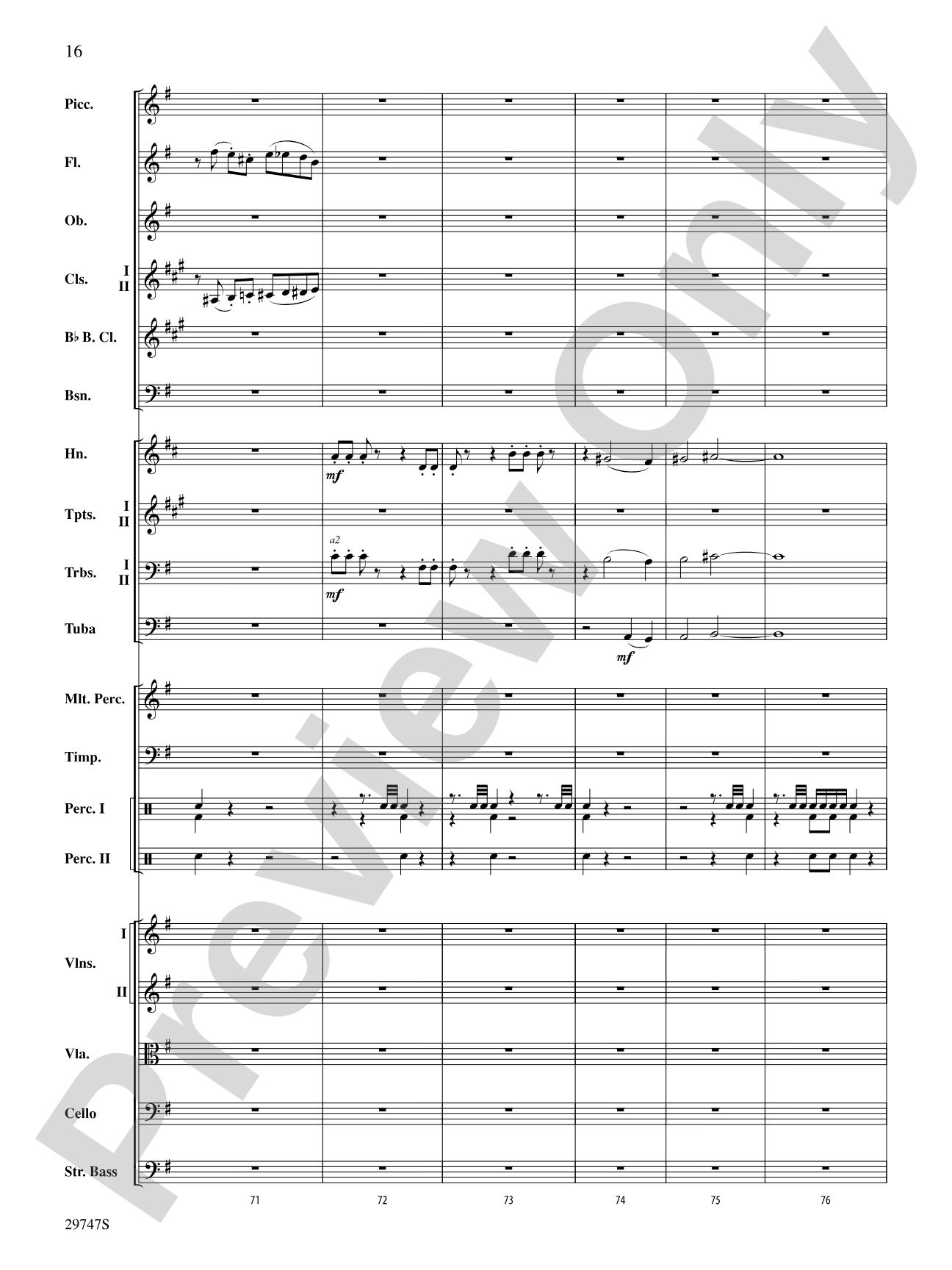 Soliloquy for Orchestra: Full Orchestra Conductor Score & Parts