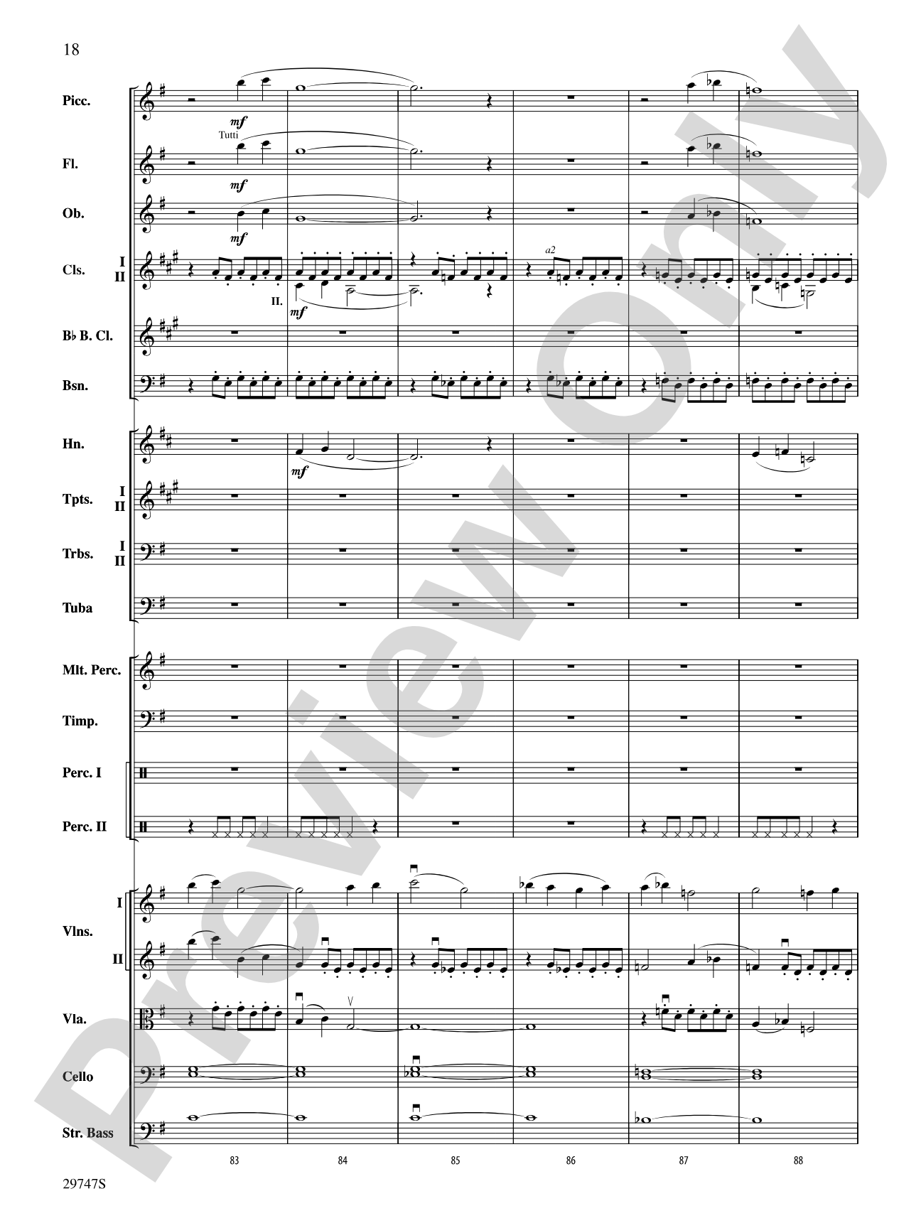 Soliloquy for Orchestra: Full Orchestra Conductor Score & Parts