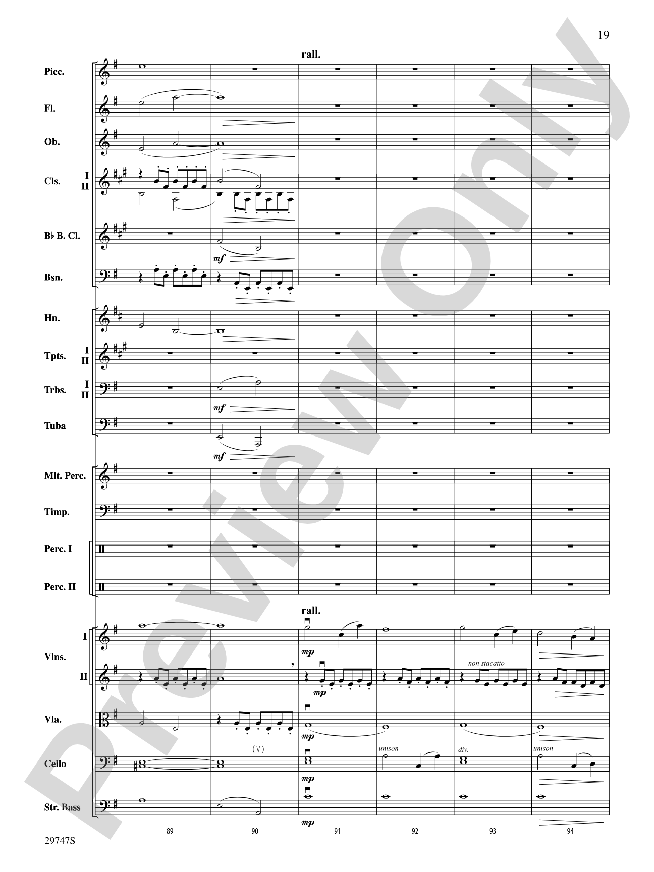 Soliloquy for Orchestra: Full Orchestra Conductor Score & Parts