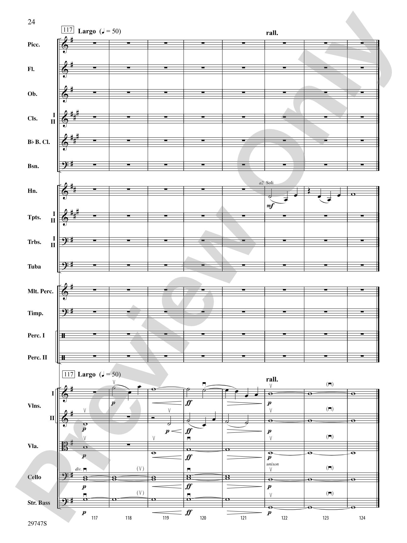 Soliloquy for Orchestra: Full Orchestra Conductor Score & Parts
