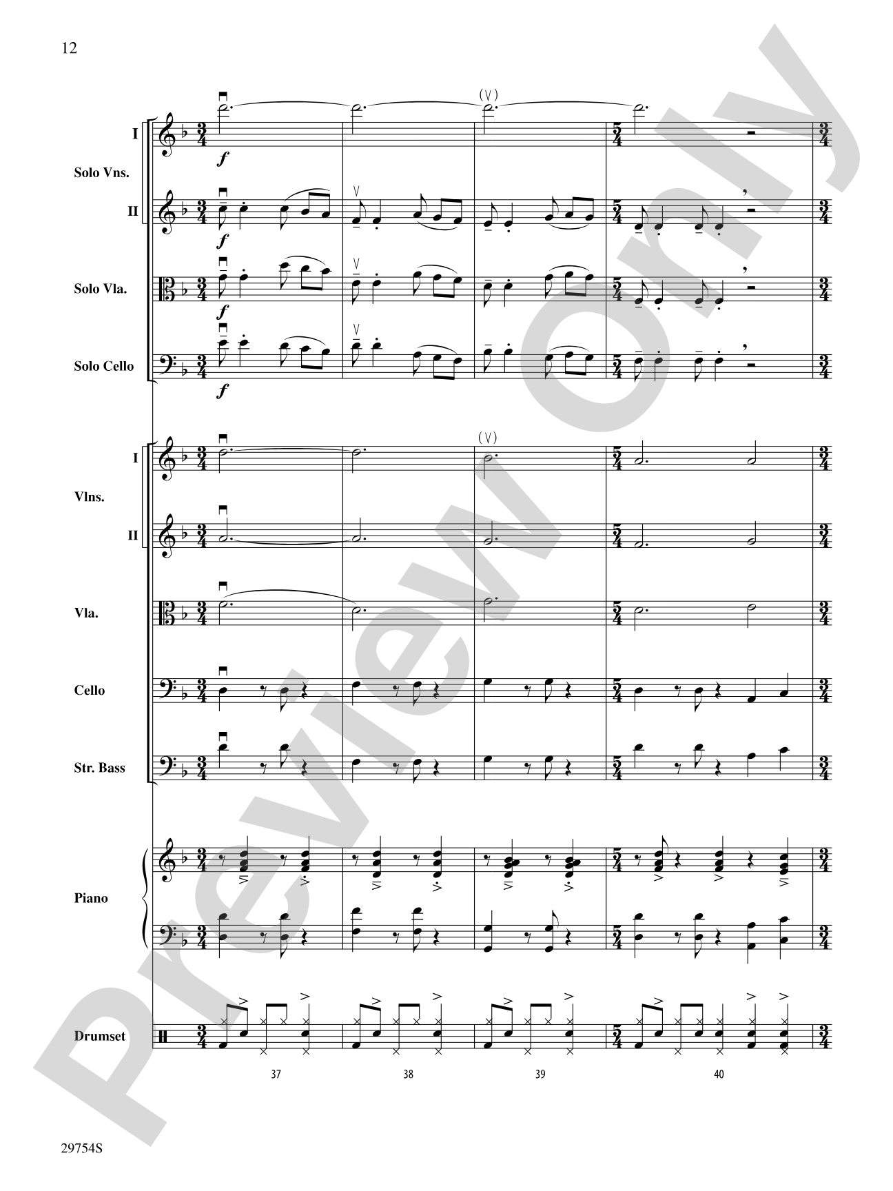 Five Ukrainians in a Bell Tower (Ukrainian Bell Carol): String Orchestra Conductor Score & Parts