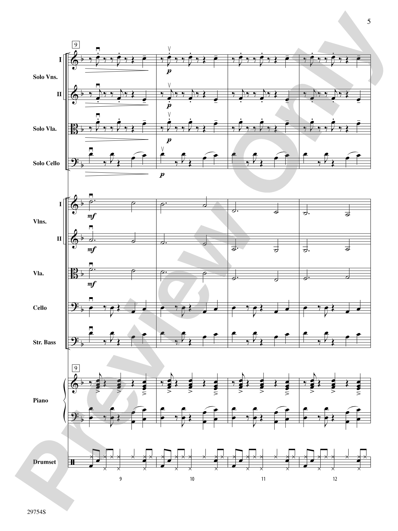 Five Ukrainians in a Bell Tower (Ukrainian Bell Carol): String Orchestra Conductor Score & Parts