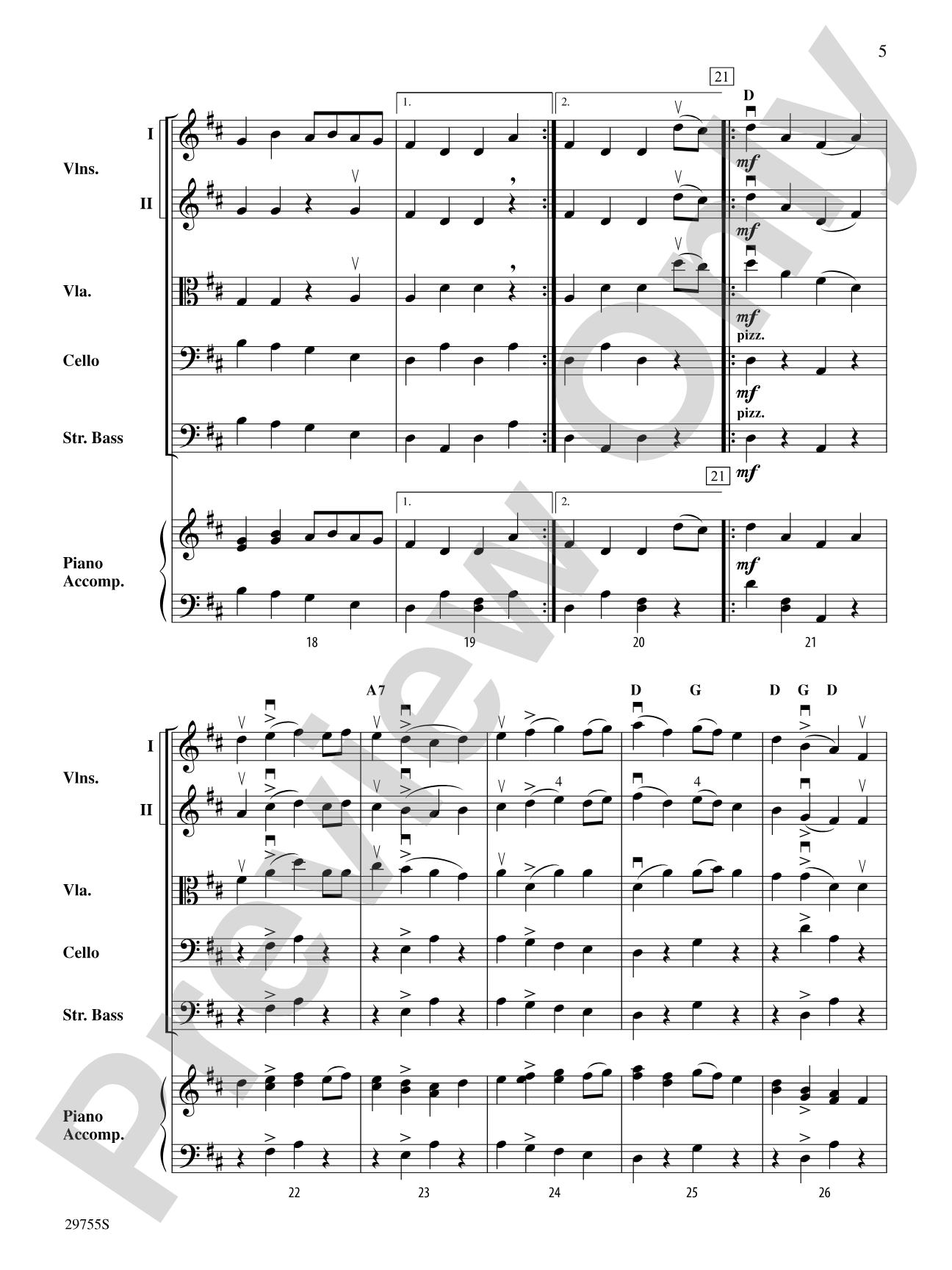 Shamrock Polkas: String Orchestra Conductor Score & Parts