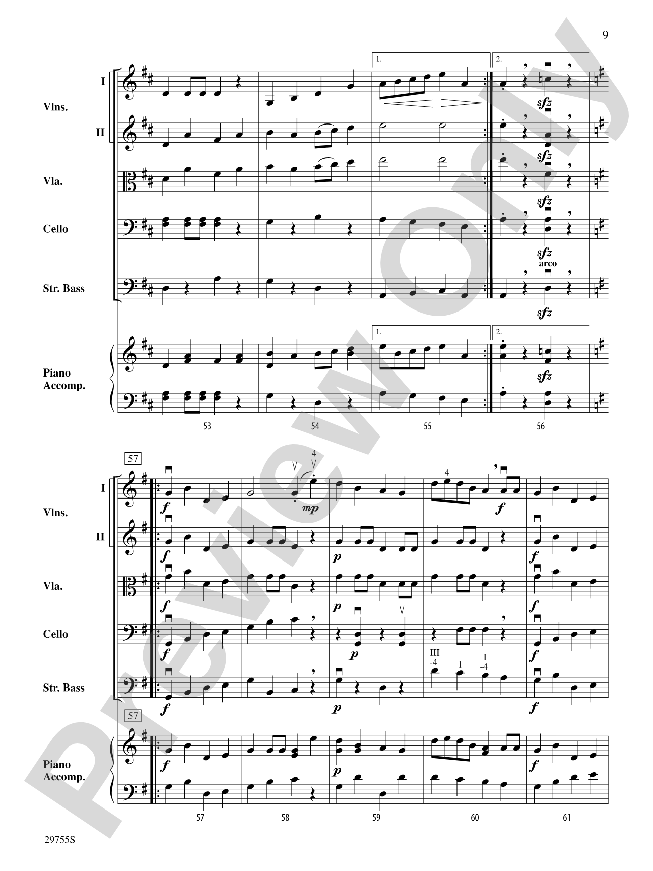 Shamrock Polkas: String Orchestra Conductor Score & Parts