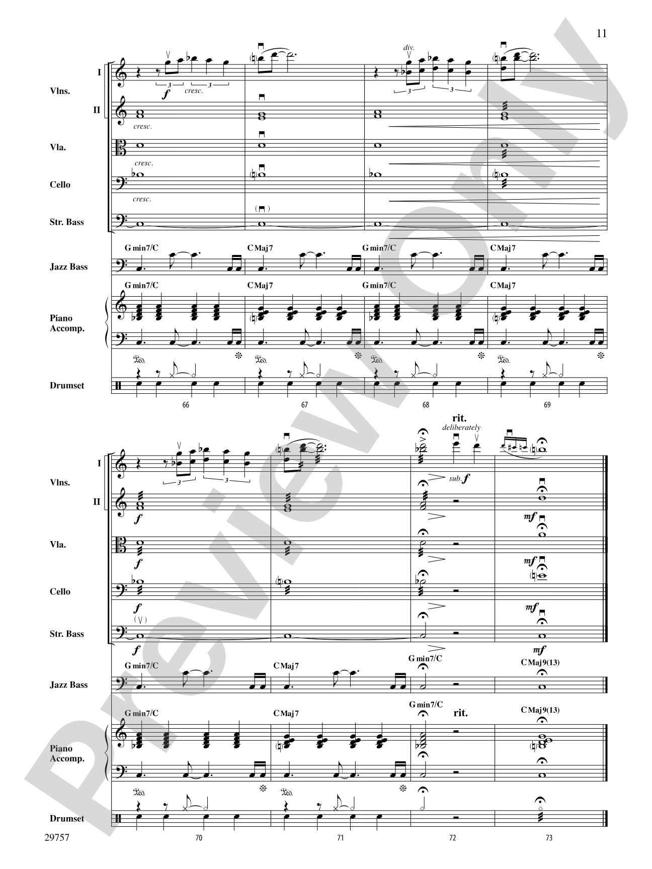 Sunday Song: String Orchestra Conductor Score & Parts