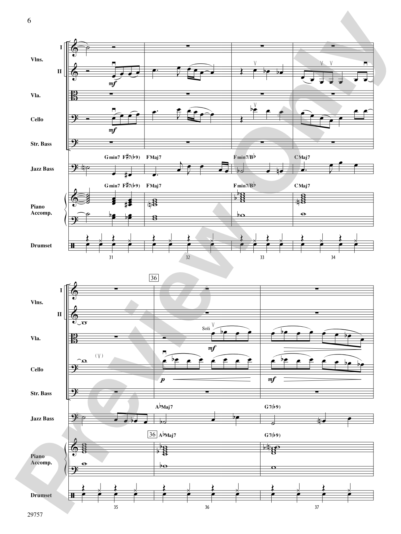 Sunday Song: String Orchestra Conductor Score & Parts