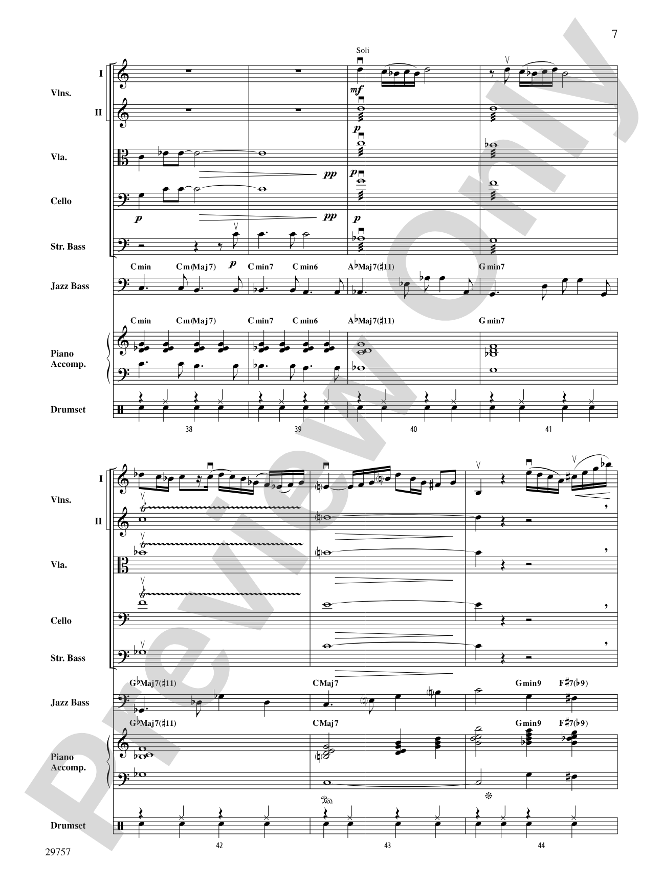 Sunday Song: String Orchestra Conductor Score & Parts