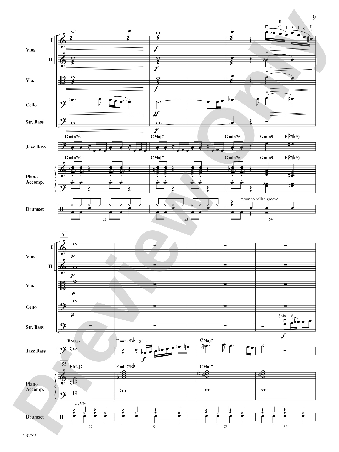 Sunday Song: String Orchestra Conductor Score & Parts