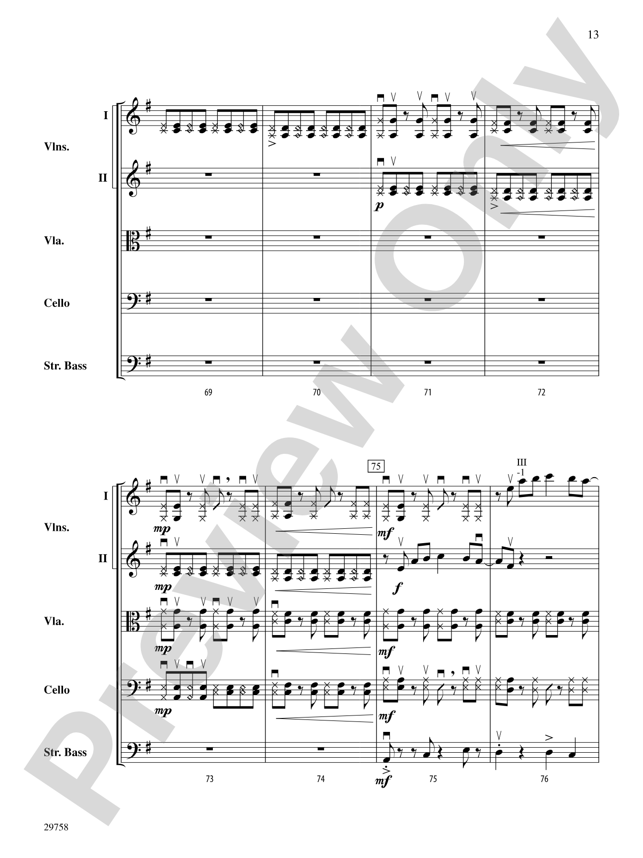 Chopagroove: String Orchestra Conductor Score & Parts