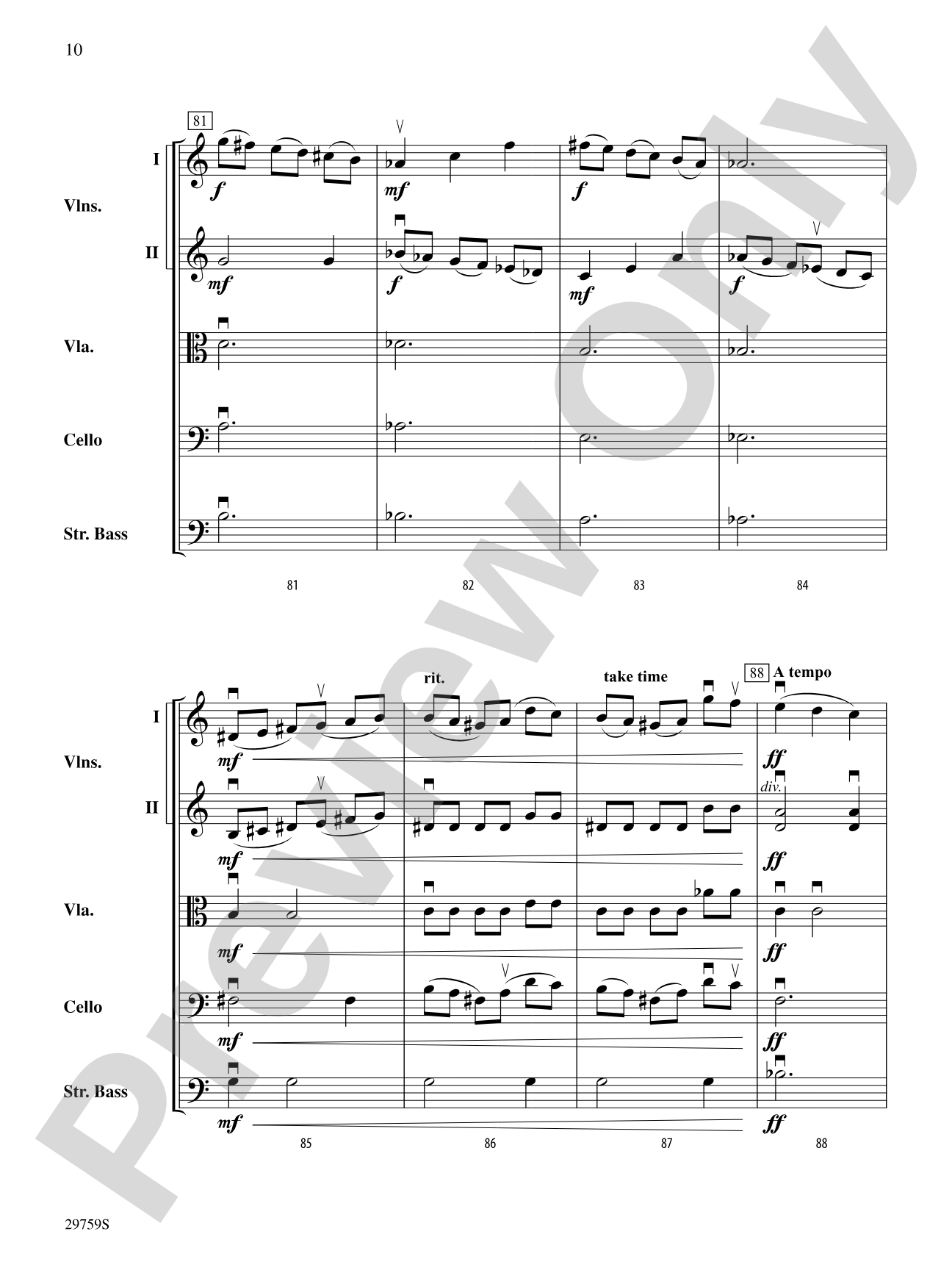 Slumber, My Darling: String Orchestra Conductor Score & Parts