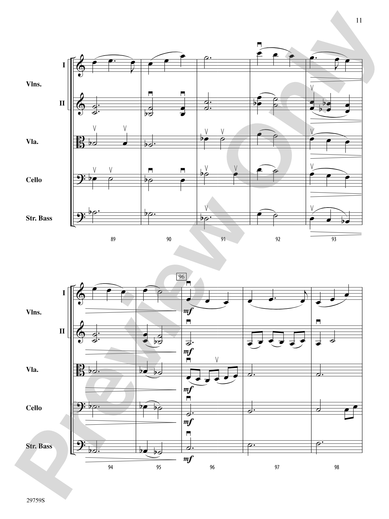 Slumber, My Darling: String Orchestra Conductor Score & Parts