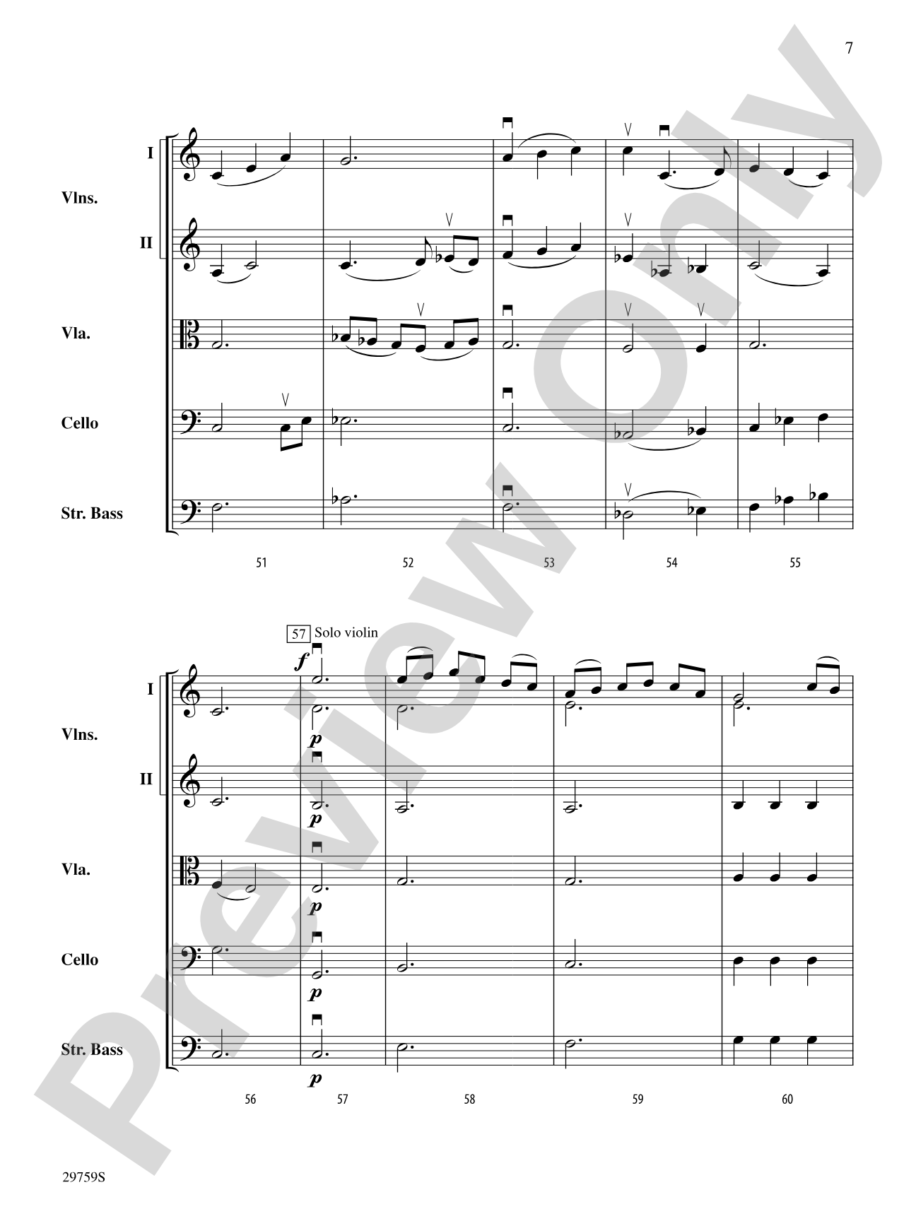 Slumber, My Darling: String Orchestra Conductor Score & Parts