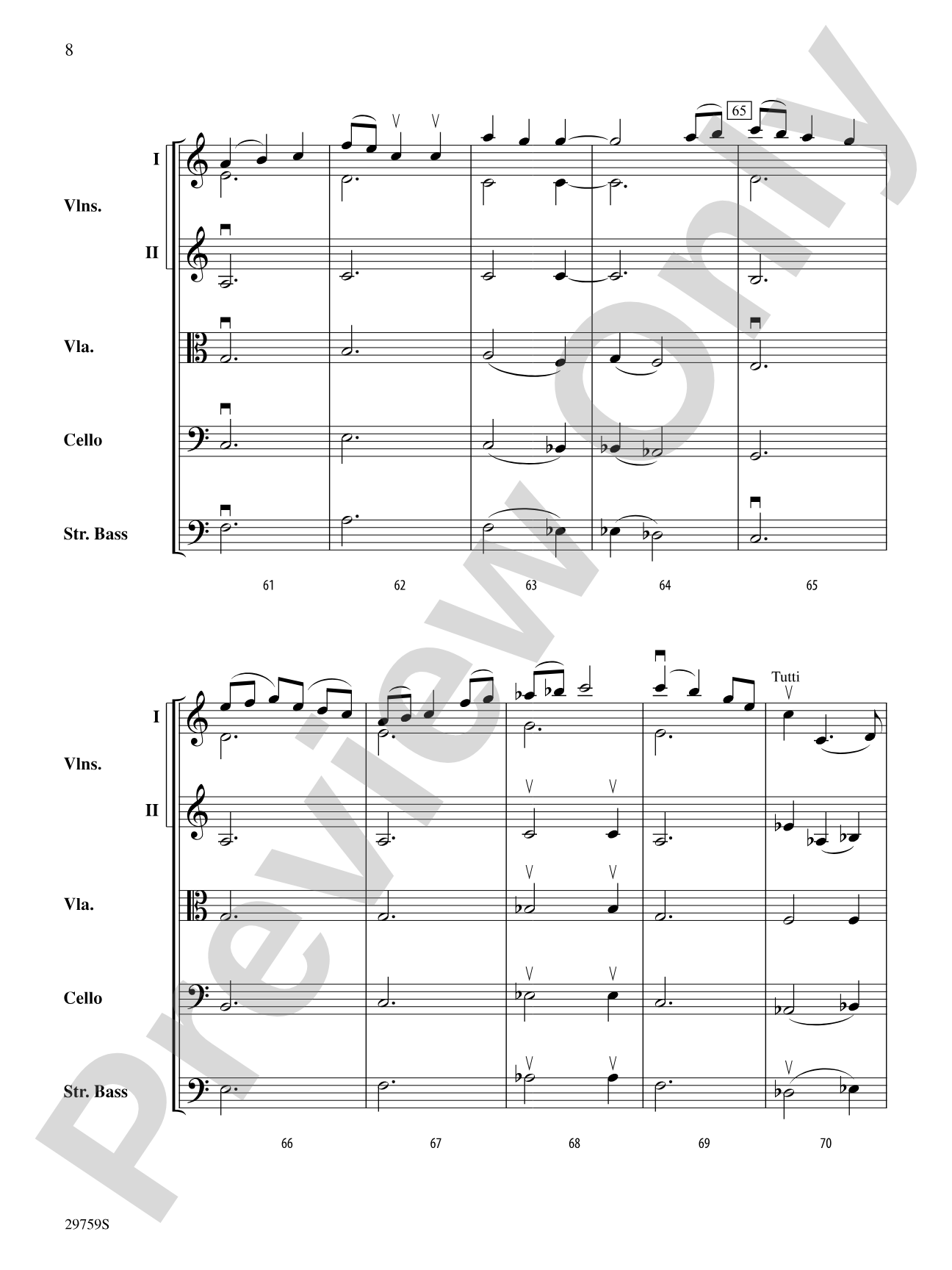 Slumber, My Darling: String Orchestra Conductor Score & Parts