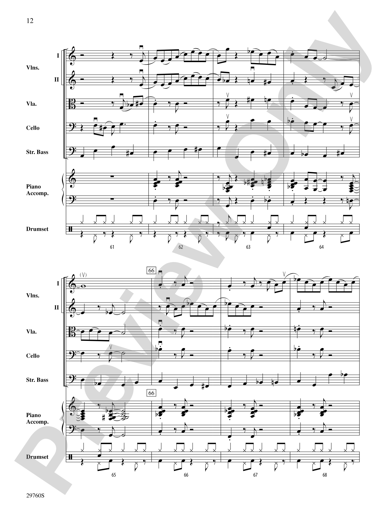 New Orleans Blues: String Orchestra Conductor Score & Parts