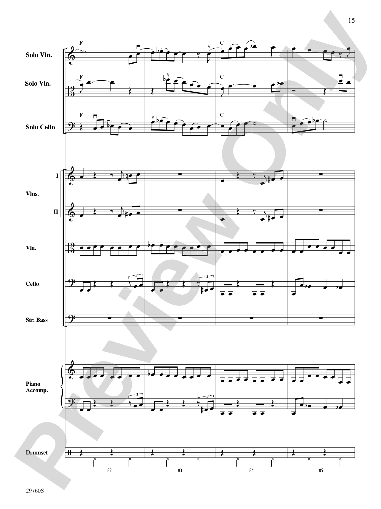New Orleans Blues: String Orchestra Conductor Score & Parts