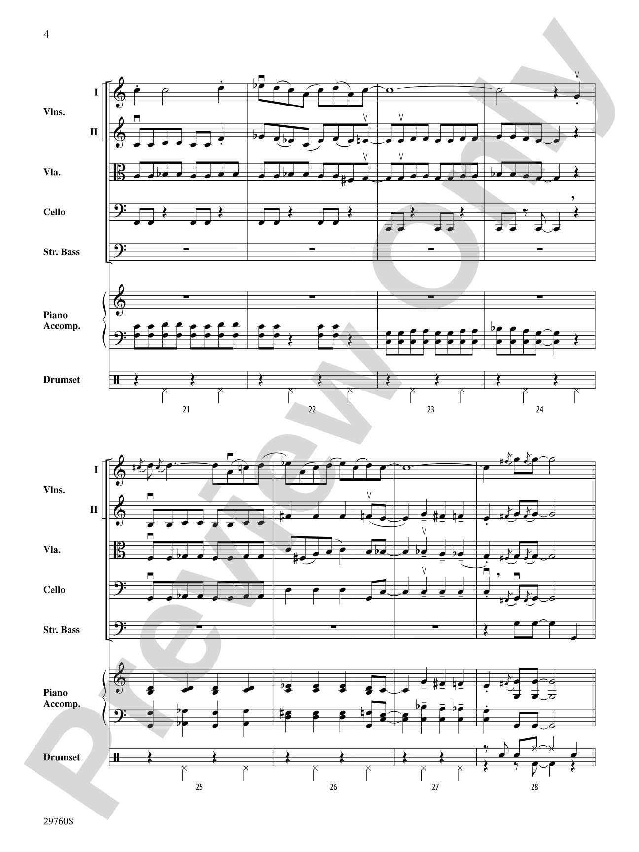 New Orleans Blues: String Orchestra Conductor Score & Parts