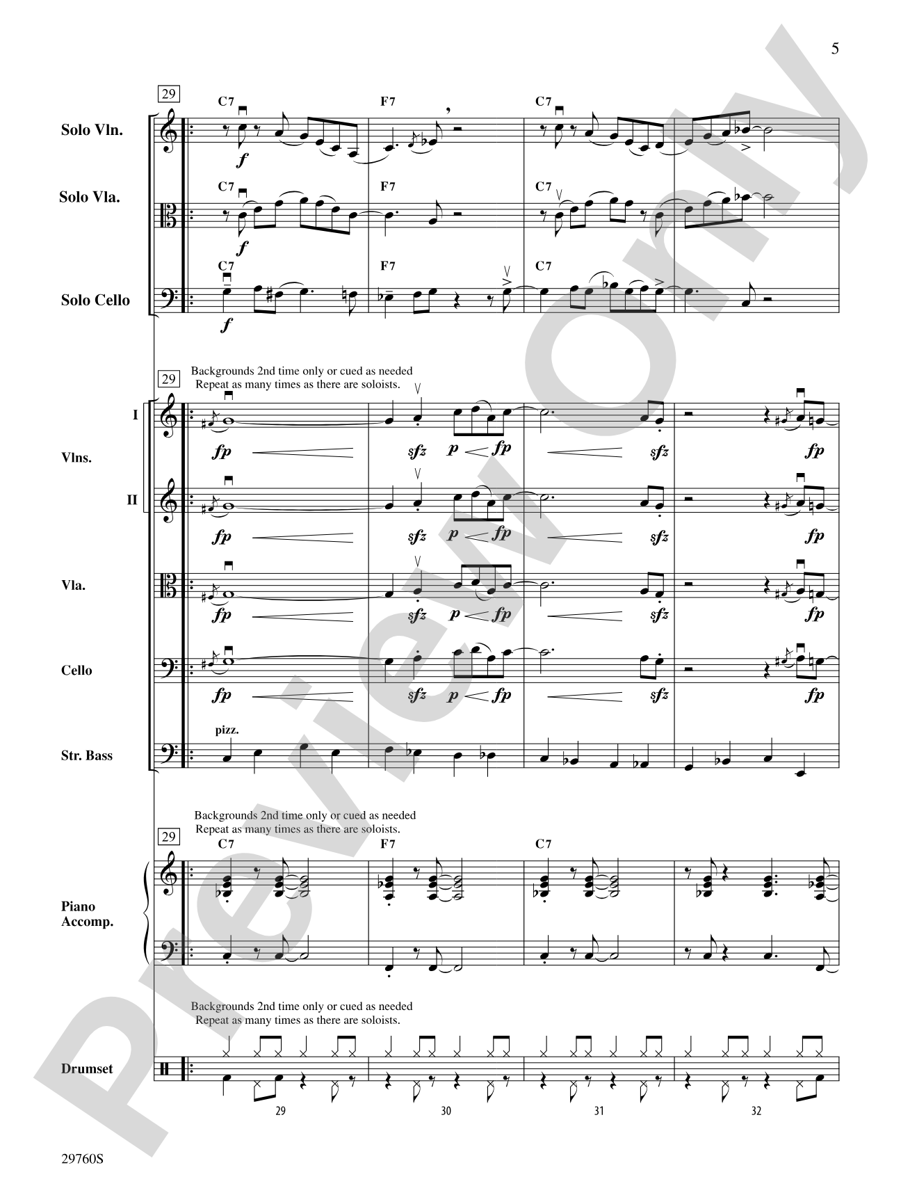 New Orleans Blues: String Orchestra Conductor Score & Parts