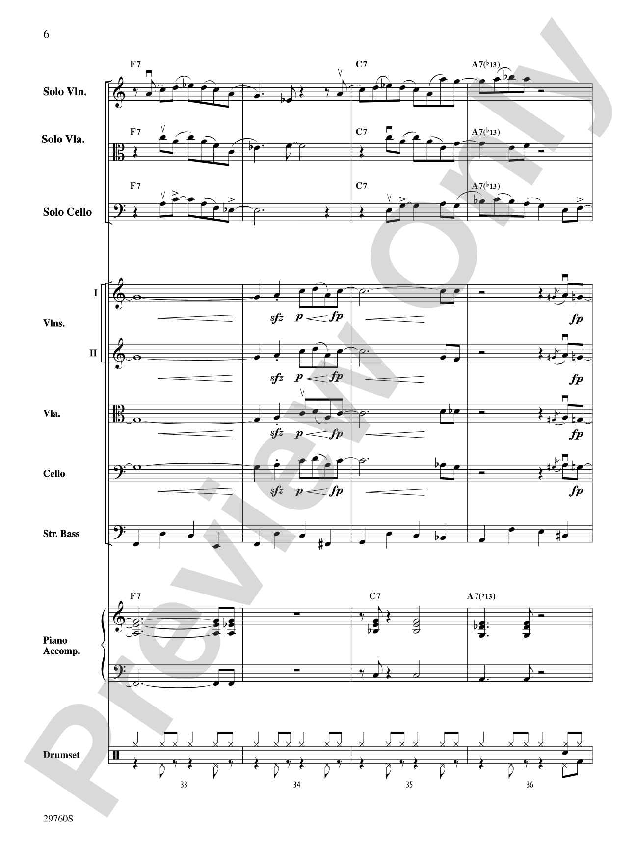 New Orleans Blues: String Orchestra Conductor Score & Parts