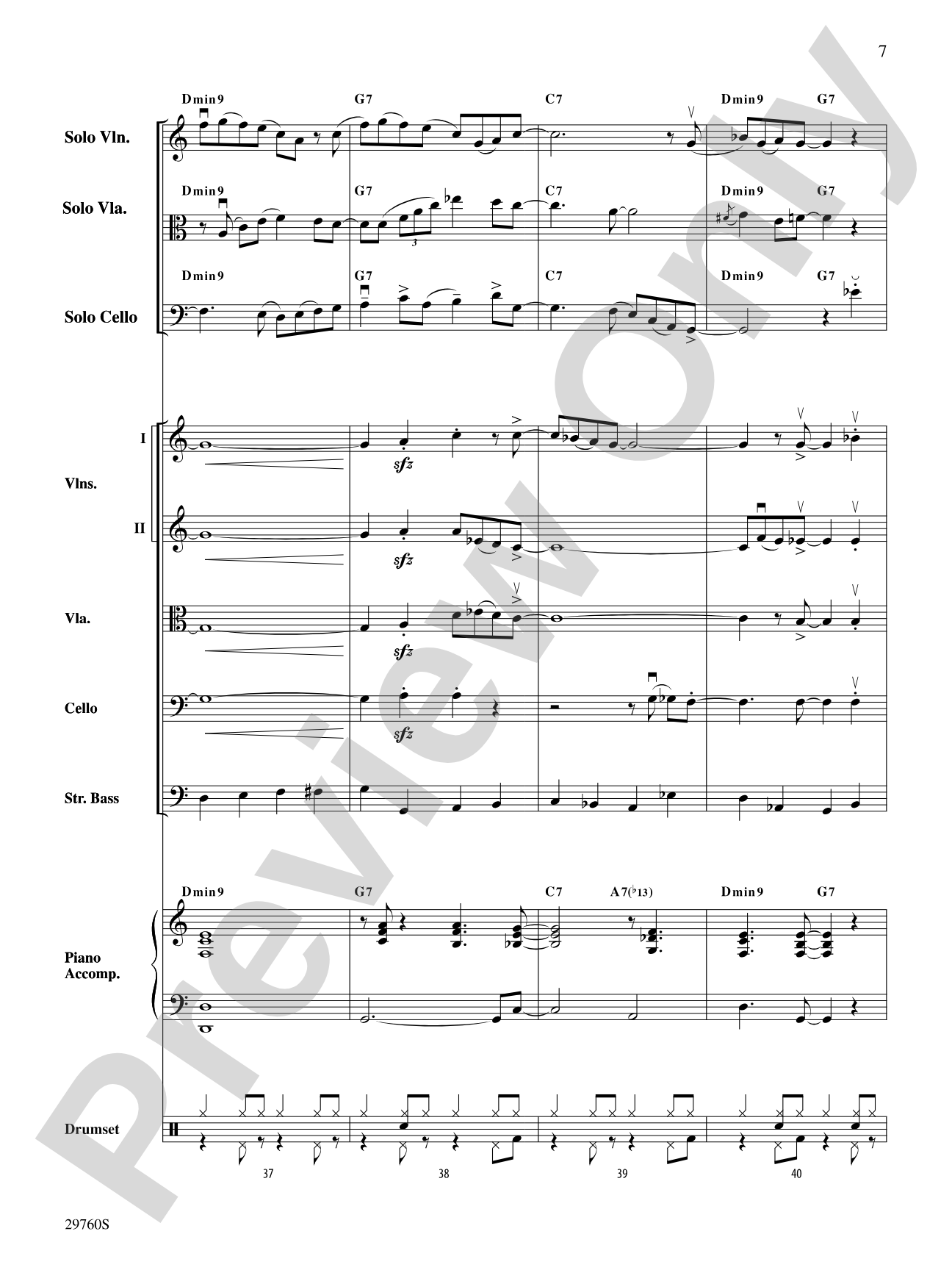 New Orleans Blues: String Orchestra Conductor Score & Parts