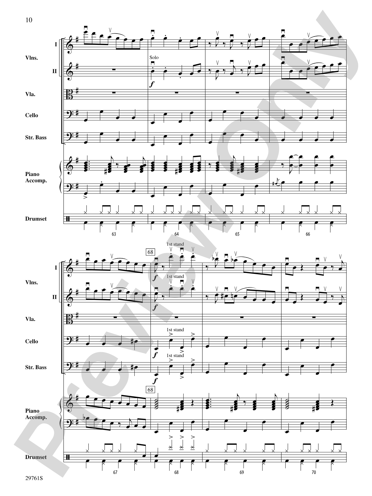 Sing, Sing, Sing (adapted from the stage show Barrage): String Orchestra Conductor Score & Parts