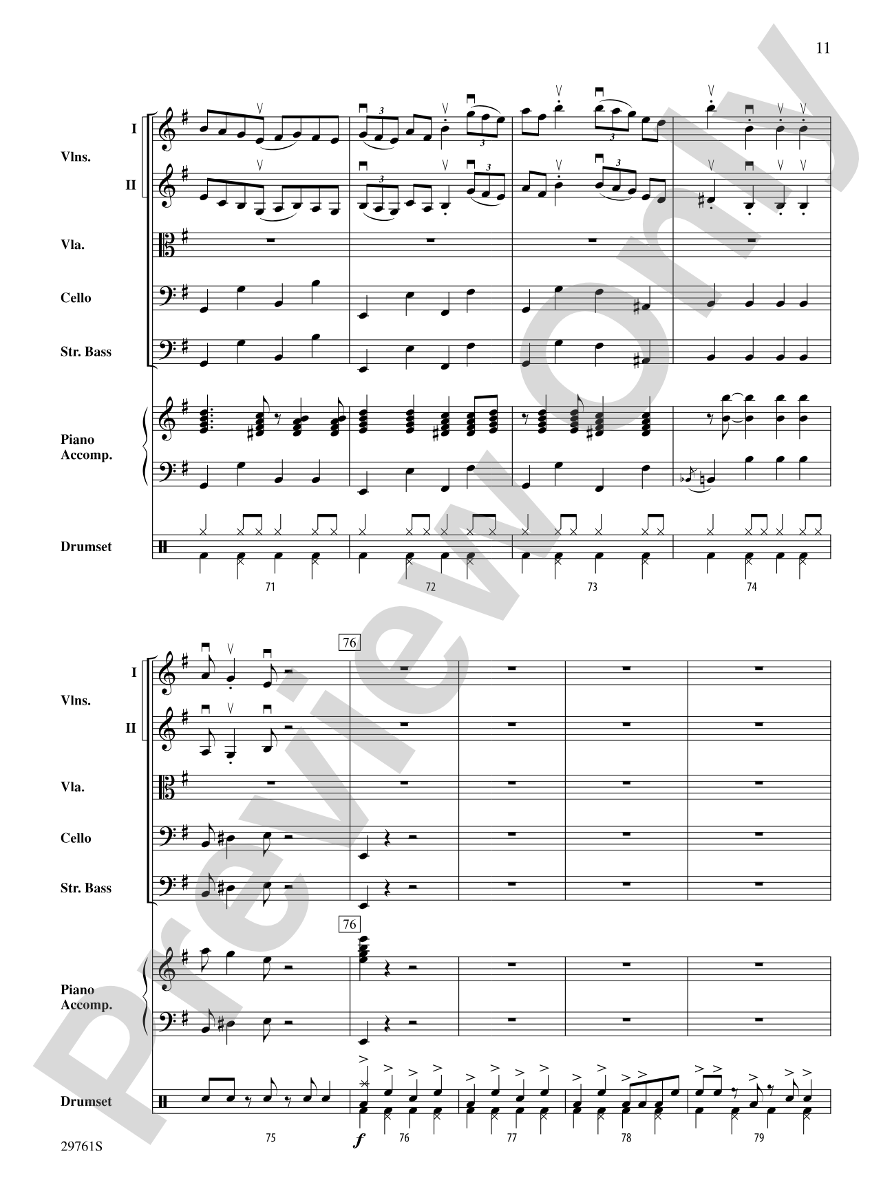 Sing, Sing, Sing (adapted from the stage show Barrage): String Orchestra Conductor Score & Parts