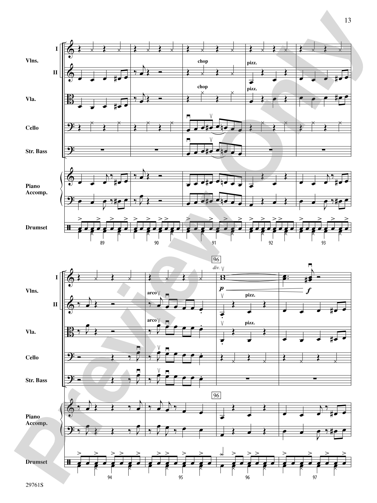 Sing, Sing, Sing (adapted from the stage show Barrage): String Orchestra Conductor Score & Parts
