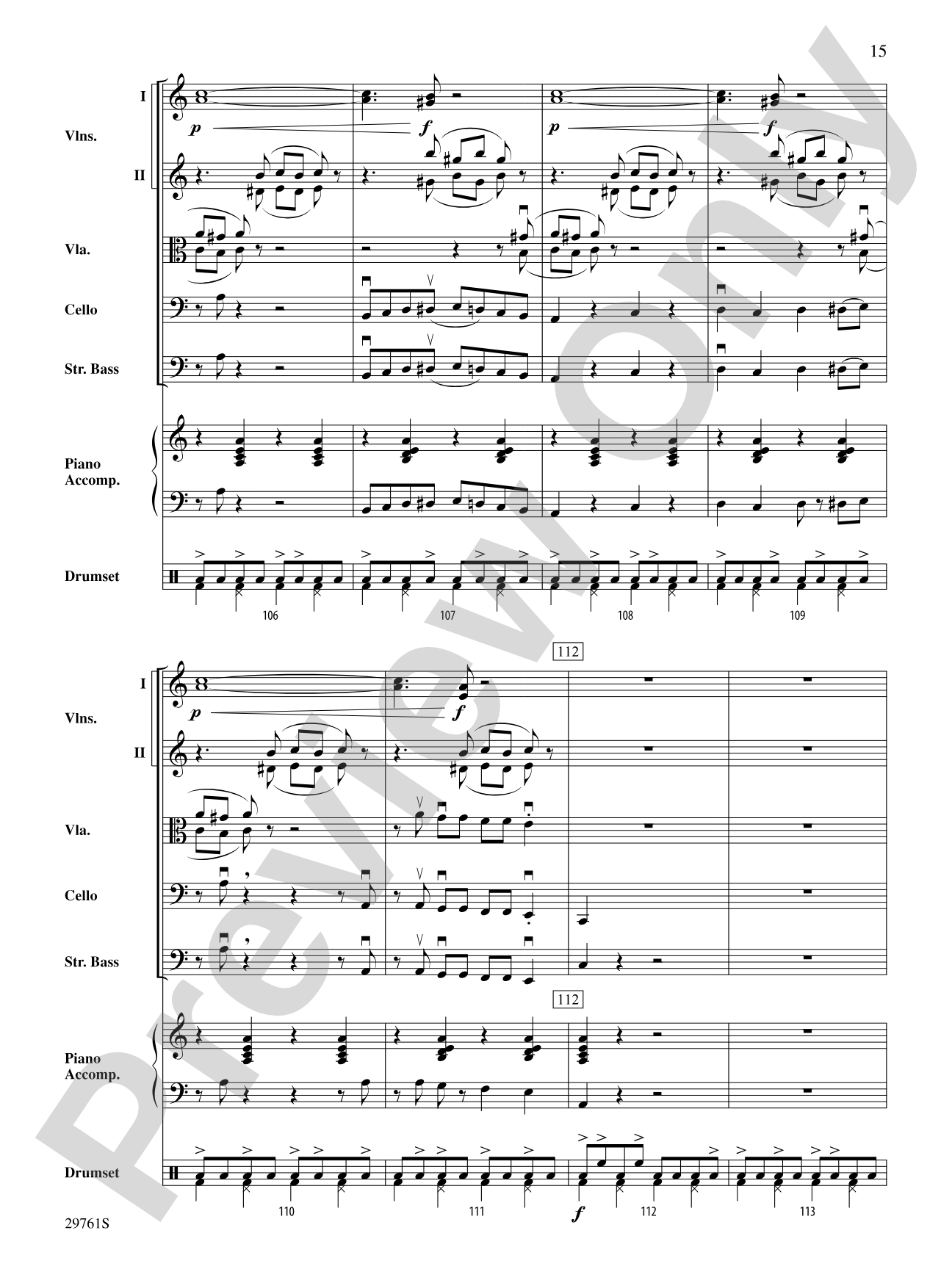 Sing, Sing, Sing (adapted from the stage show Barrage): String Orchestra Conductor Score & Parts