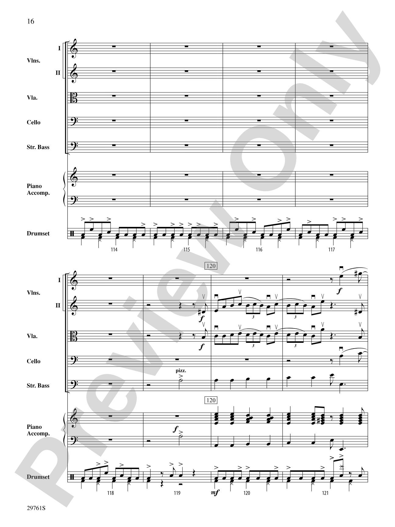Sing, Sing, Sing (adapted from the stage show Barrage): String Orchestra Conductor Score & Parts