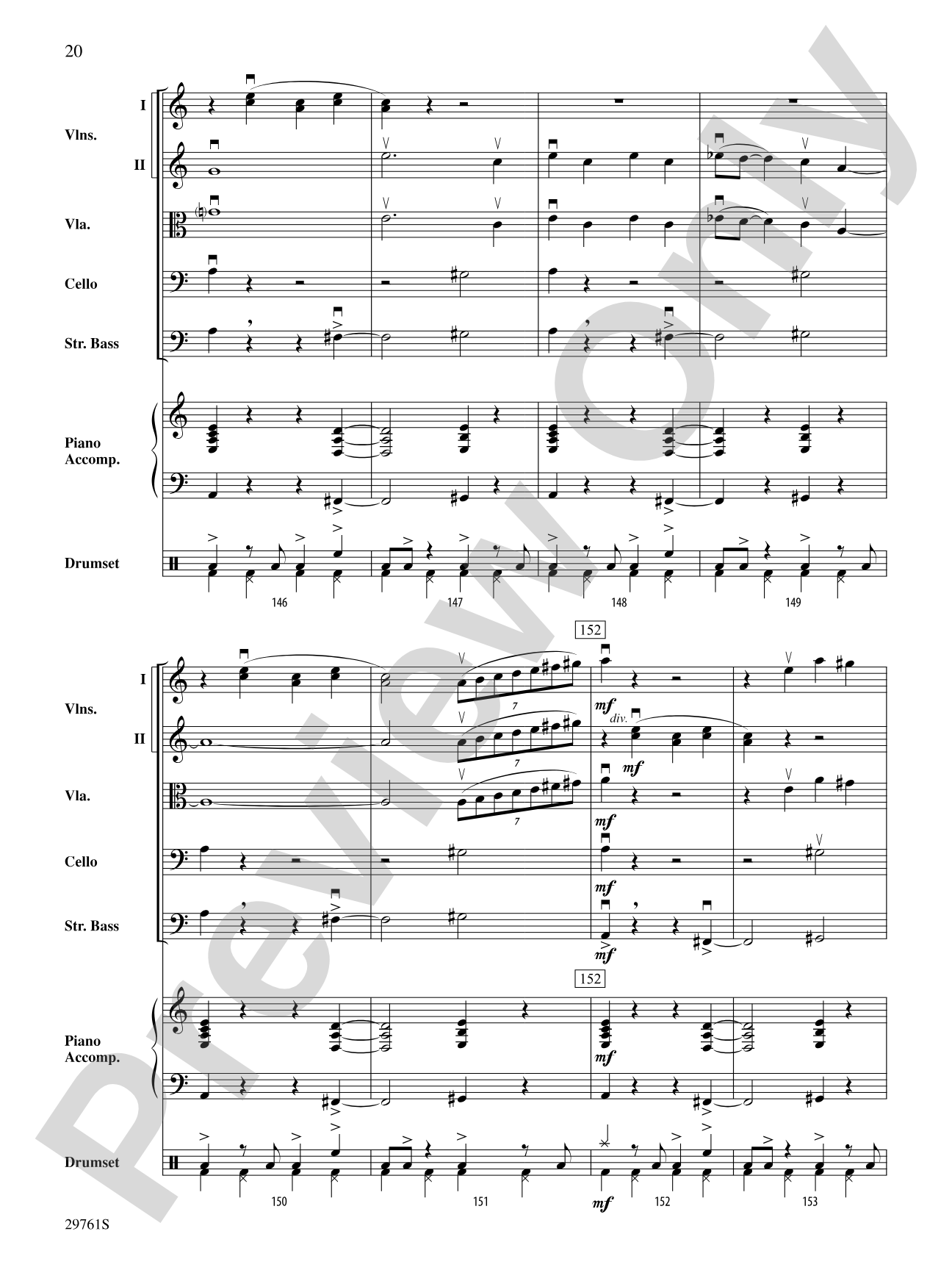 Sing, Sing, Sing (adapted from the stage show Barrage): String Orchestra Conductor Score & Parts