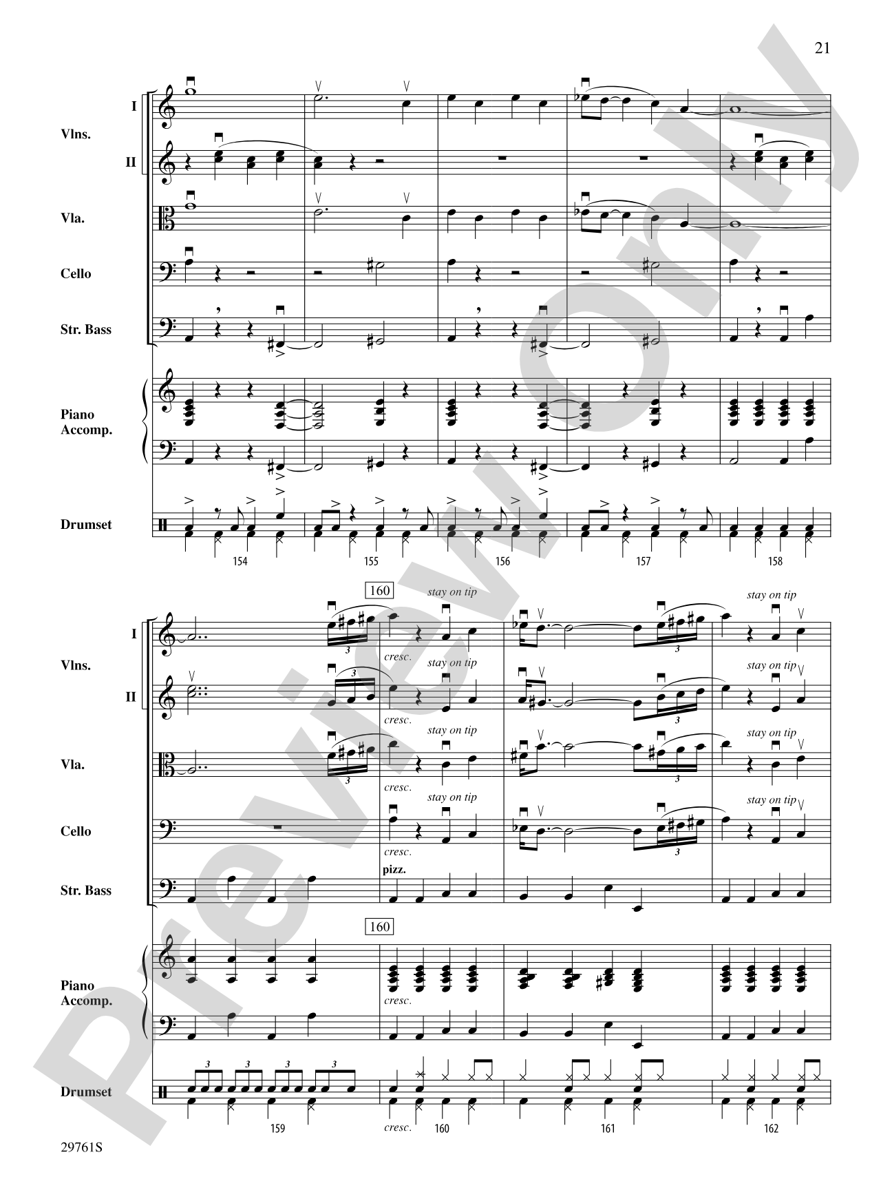 Sing, Sing, Sing (adapted from the stage show Barrage): String Orchestra Conductor Score & Parts