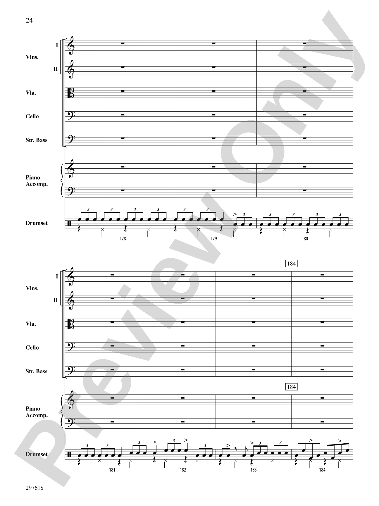 Sing, Sing, Sing (adapted from the stage show Barrage): String Orchestra Conductor Score & Parts