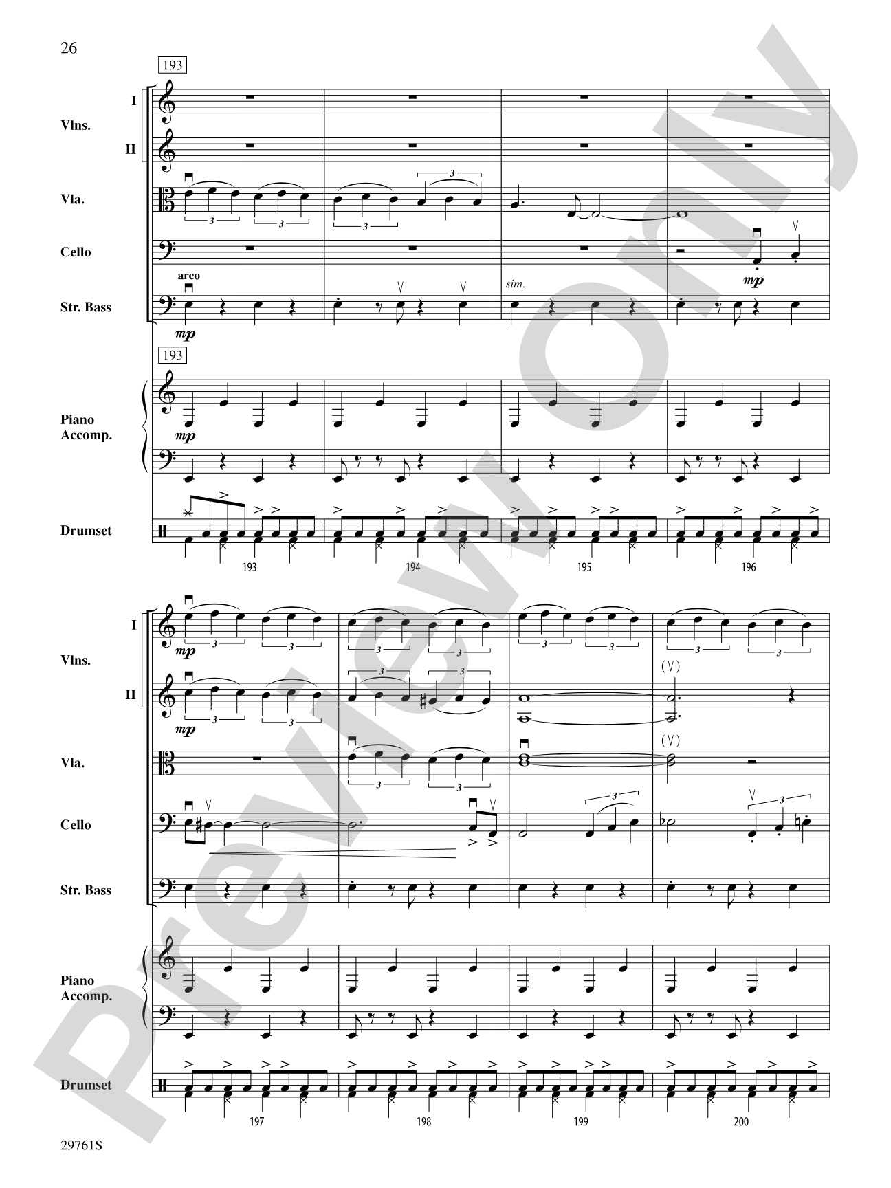 Sing, Sing, Sing (adapted from the stage show Barrage): String Orchestra Conductor Score & Parts