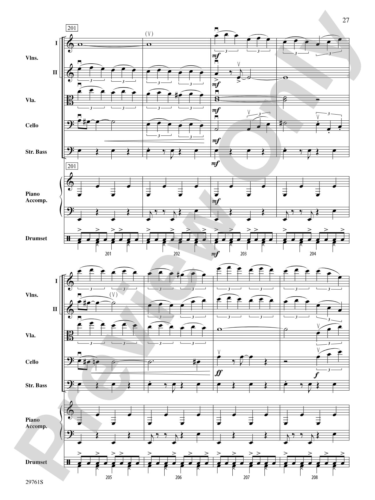 Sing, Sing, Sing (adapted from the stage show Barrage): String Orchestra Conductor Score & Parts