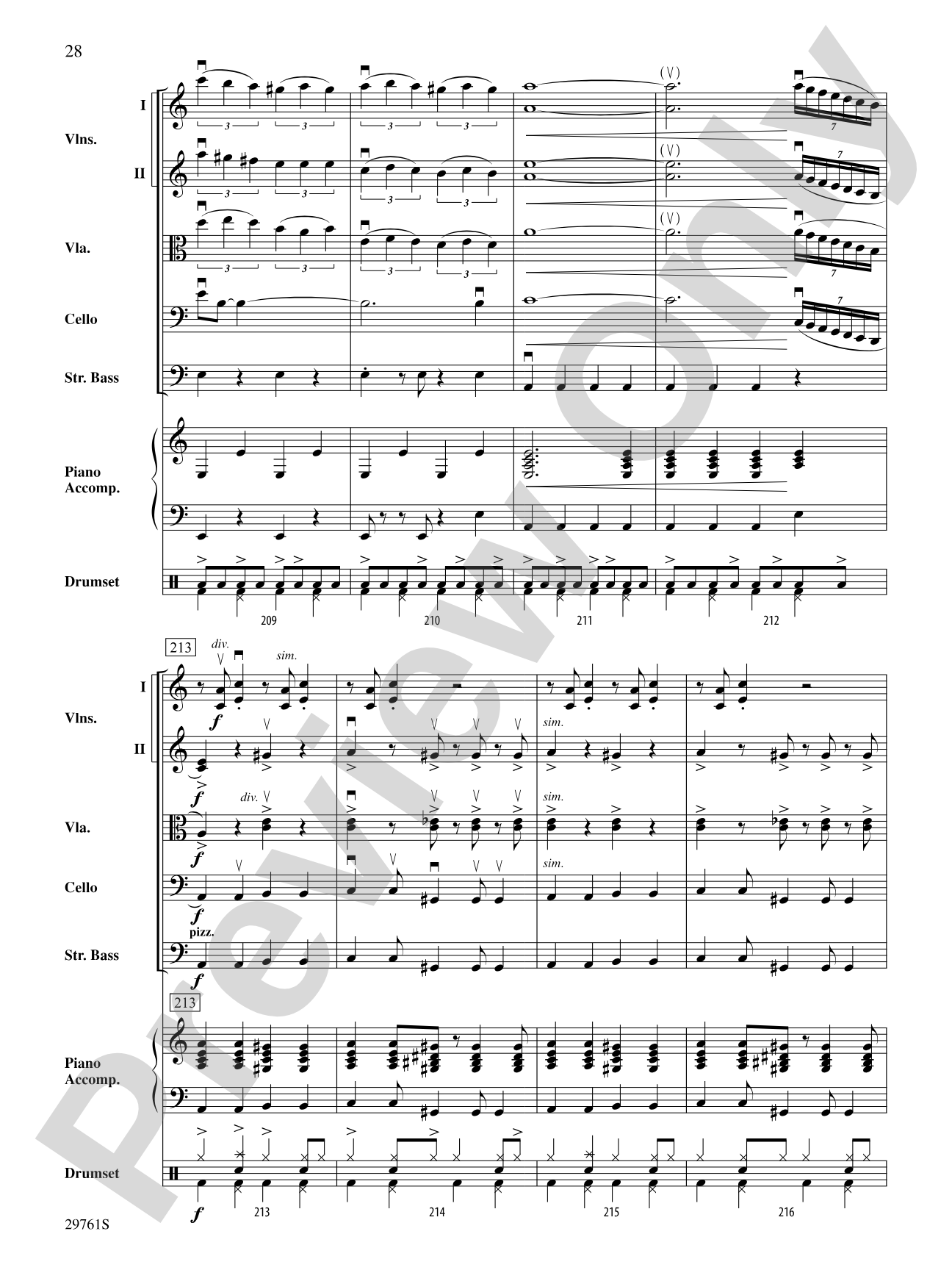 Sing, Sing, Sing (adapted from the stage show Barrage): String Orchestra Conductor Score & Parts