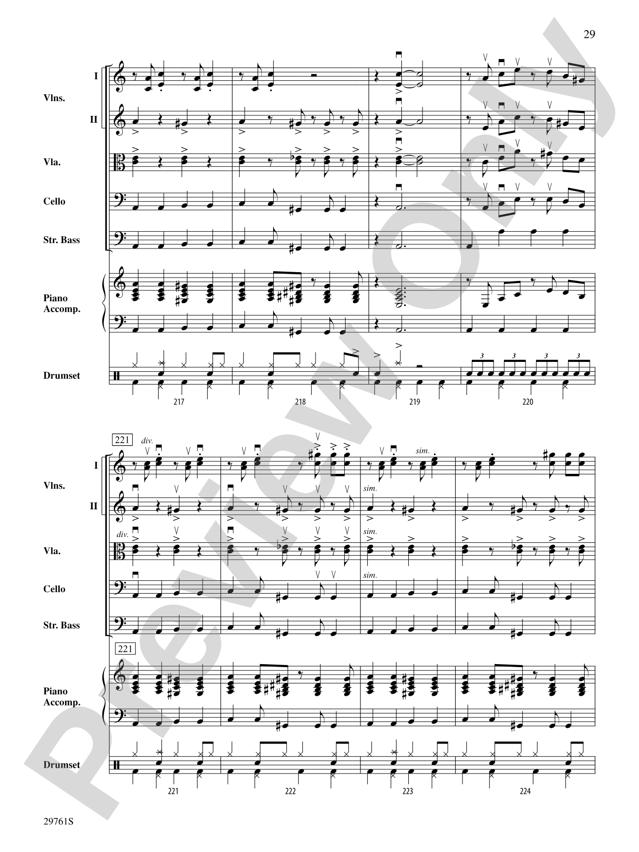 Sing, Sing, Sing (adapted from the stage show Barrage): String Orchestra Conductor Score & Parts