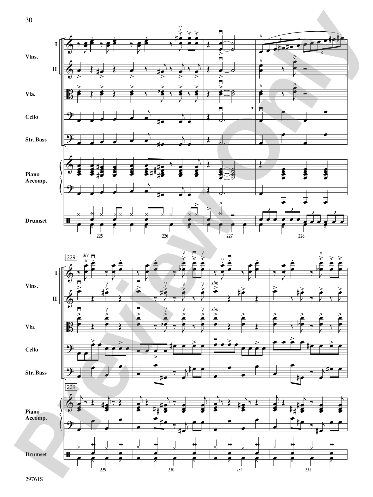 Sing, Sing, Sing (adapted from the stage show Barrage): String Orchestra Conductor Score & Parts