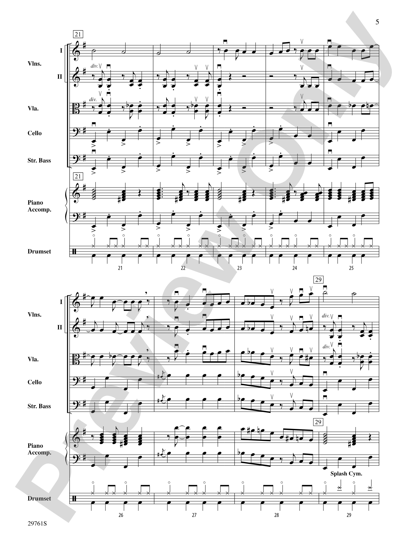 Sing, Sing, Sing (adapted from the stage show Barrage): String Orchestra Conductor Score & Parts