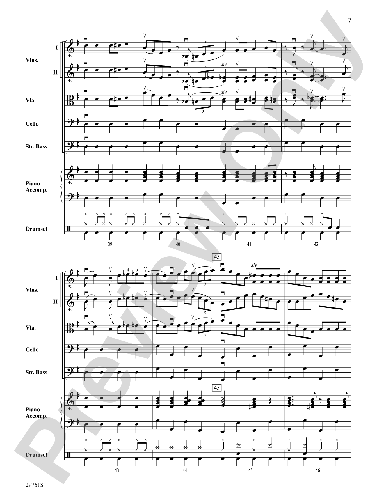 Sing, Sing, Sing (adapted from the stage show Barrage): String Orchestra Conductor Score & Parts
