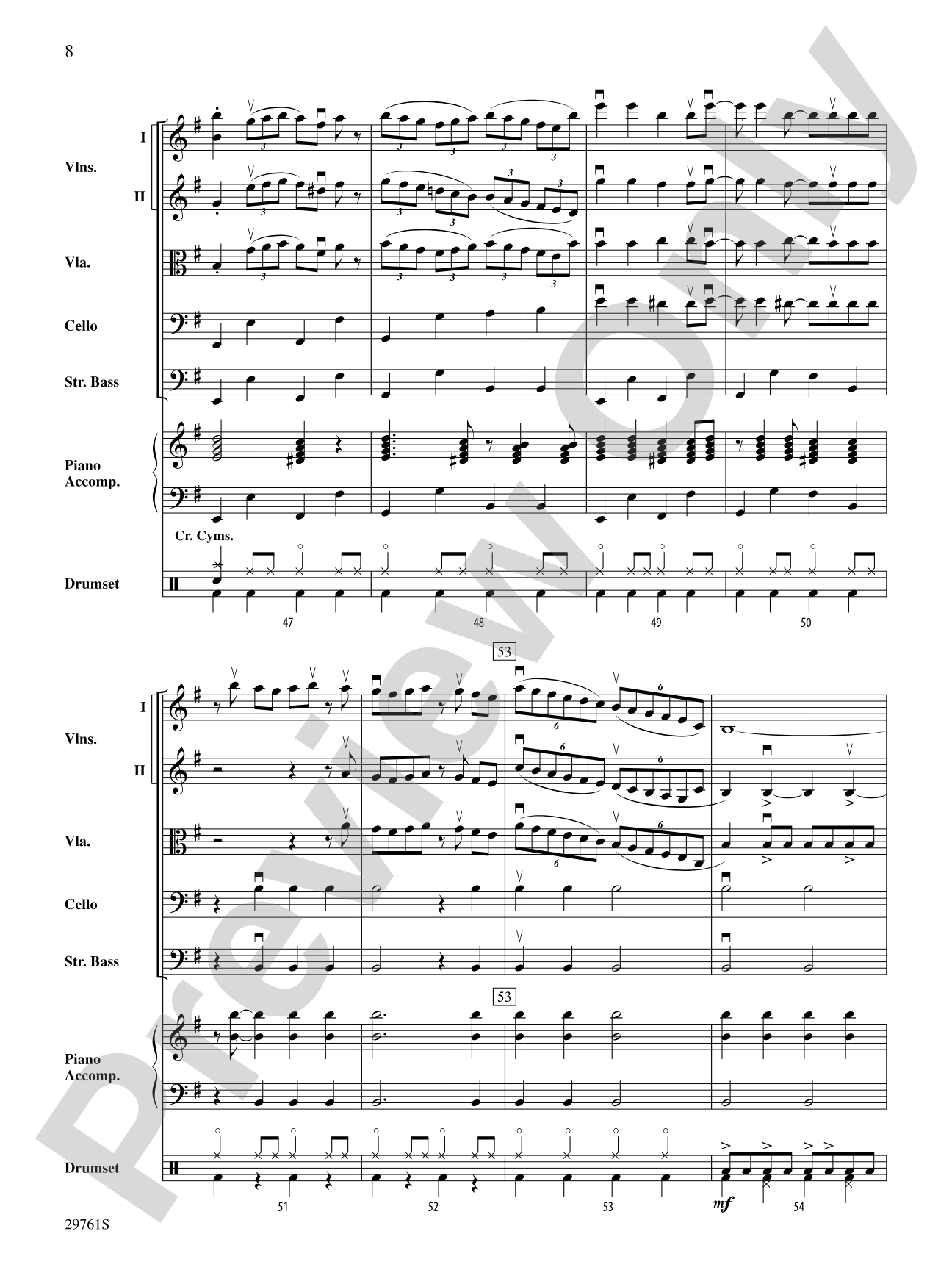 Sing, Sing, Sing (adapted from the stage show Barrage): String Orchestra Conductor Score & Parts