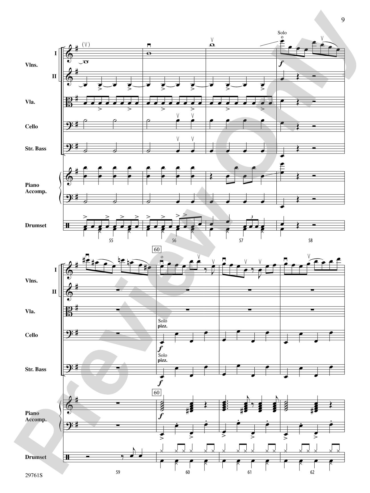 Sing, Sing, Sing (adapted from the stage show Barrage): String Orchestra Conductor Score & Parts