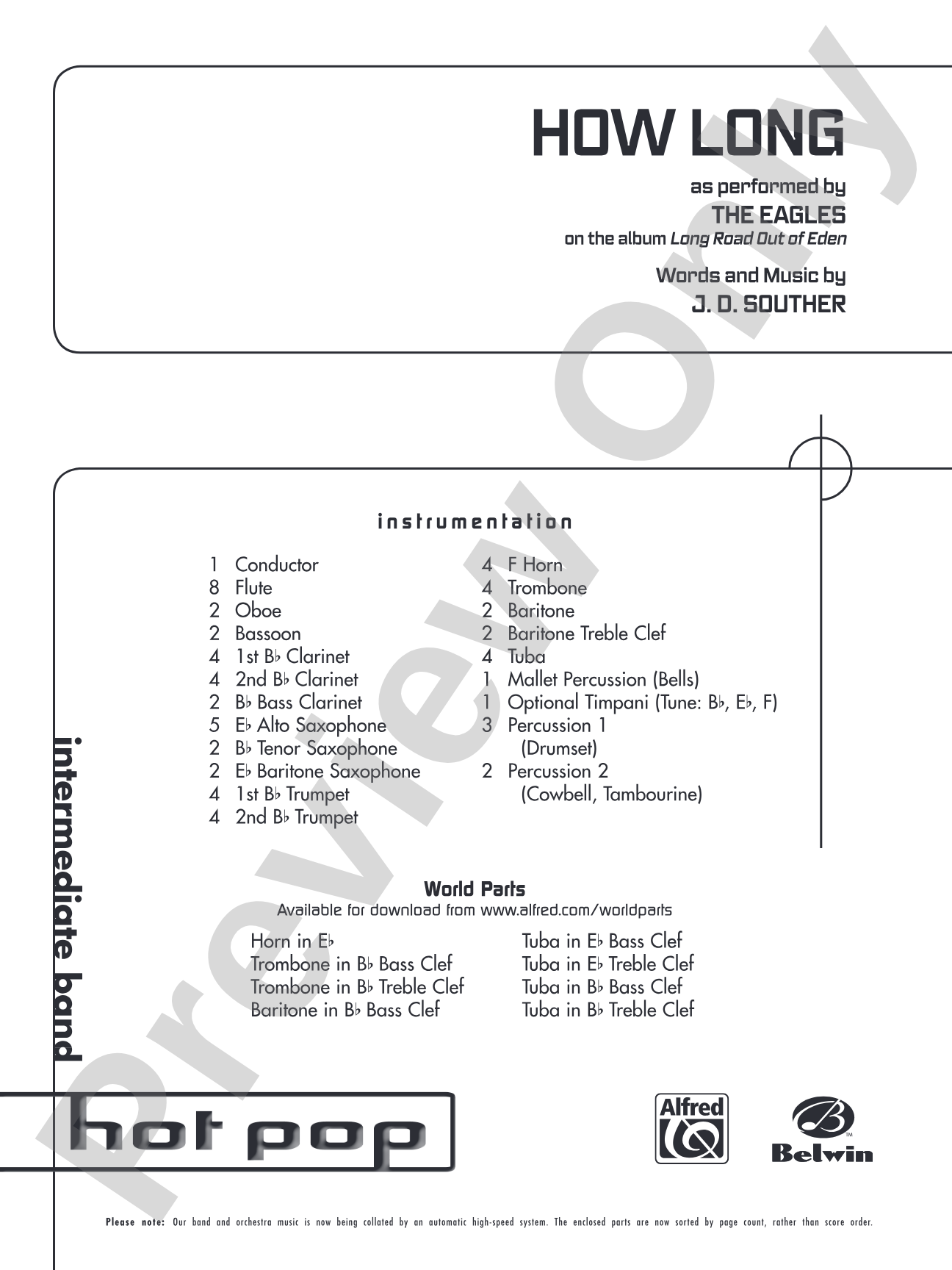 How Long: Concert Band Conductor Score & Parts